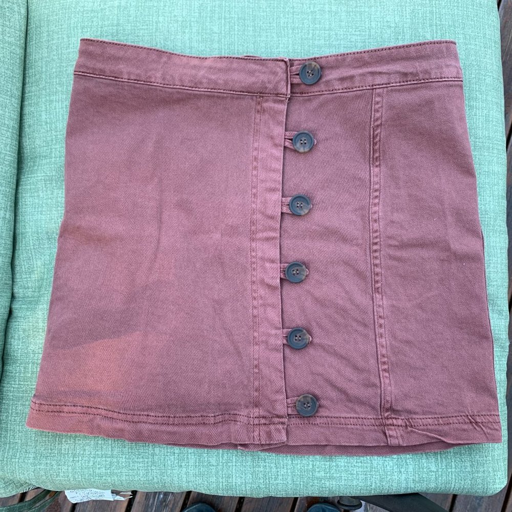 Altar'd State Ladies size Medium Mauve Button Up Mini Skirt